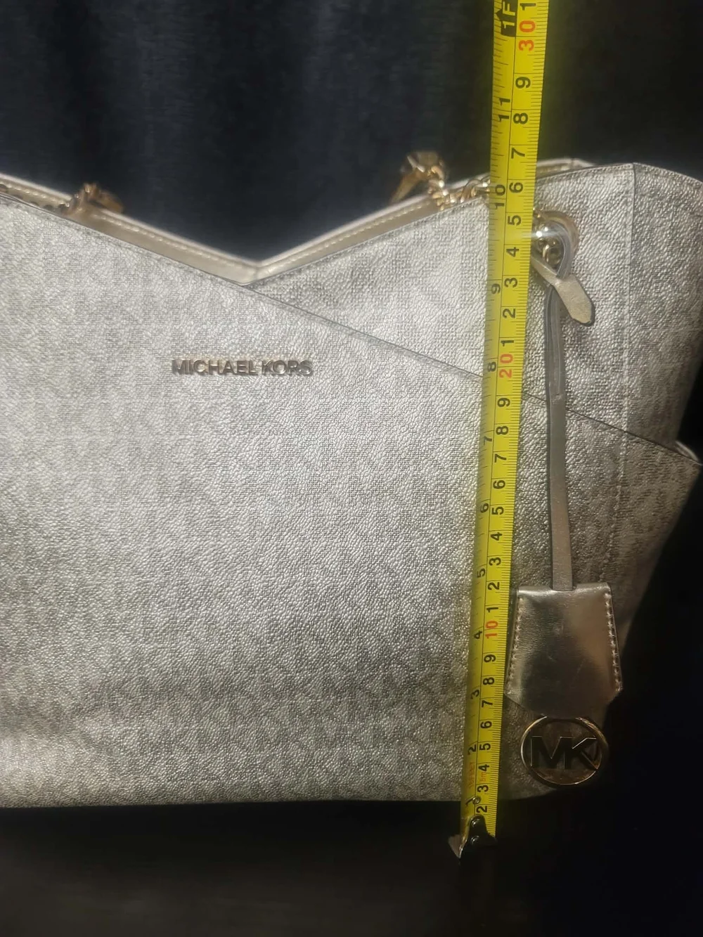 Michael Kors Gold Tote Bag with Chain Handles